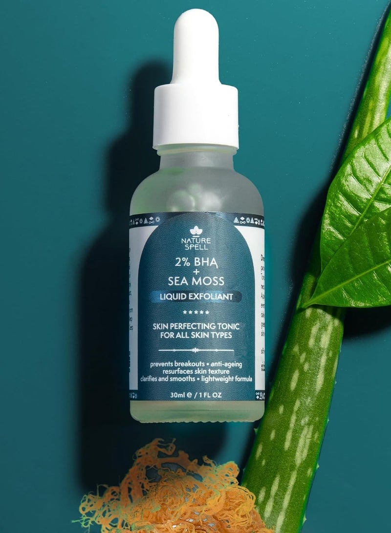 نايتشر سبيل تونر مقشر للبشرة بخلاصة BHA 2% وعشب البحر من Nature Spell – 30 مل - Image 5