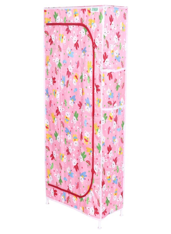 FLIPZON Multipurpose 6 Shelve Baby Wardrobe, (Fabric Shelves)- Rabbit Pink - Image 3