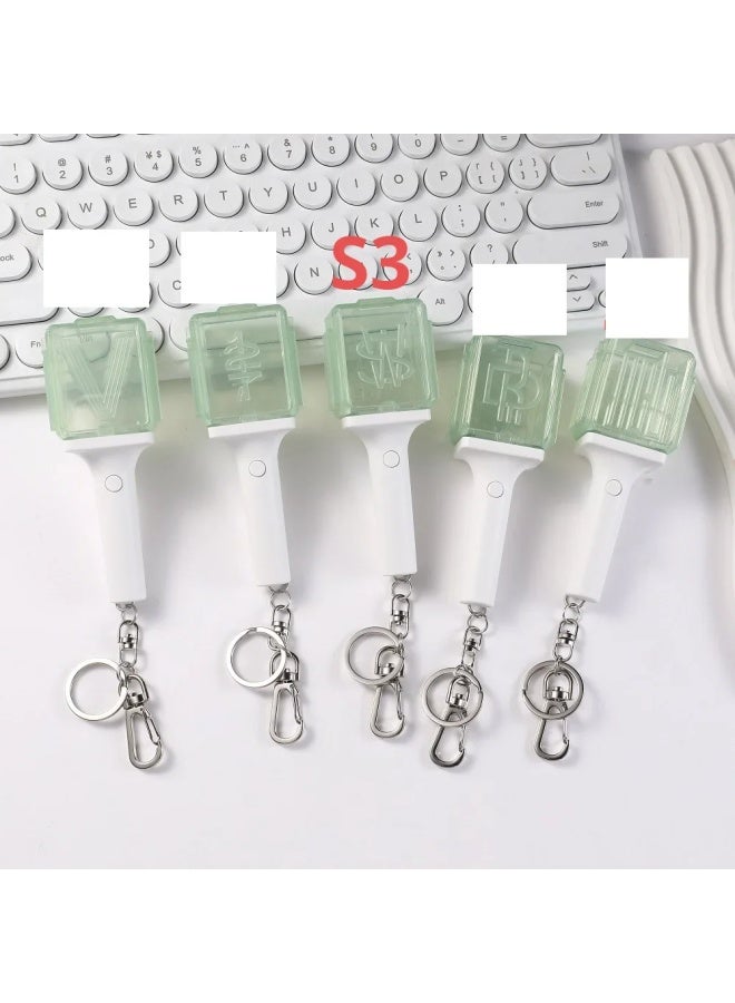 Generic Cute KPOP Light Keychain Silicone Stick Pendant Keyring Bag Accessories Birthday Gift-Color:S3-Ships From:CHINA - Image 1