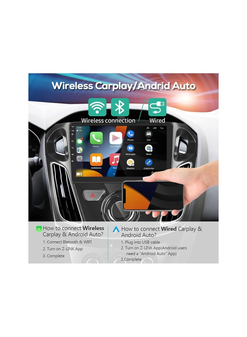 SHEZA STAR Android Car Stereo for Ford Focus 2012 To 2018 1GB RAM 32GB ROM Mirror-Link Wi-Fi BT, Radio GPS Navigation, 9 Inch IPS Touch Screen with Backup Camera Included - Image 2