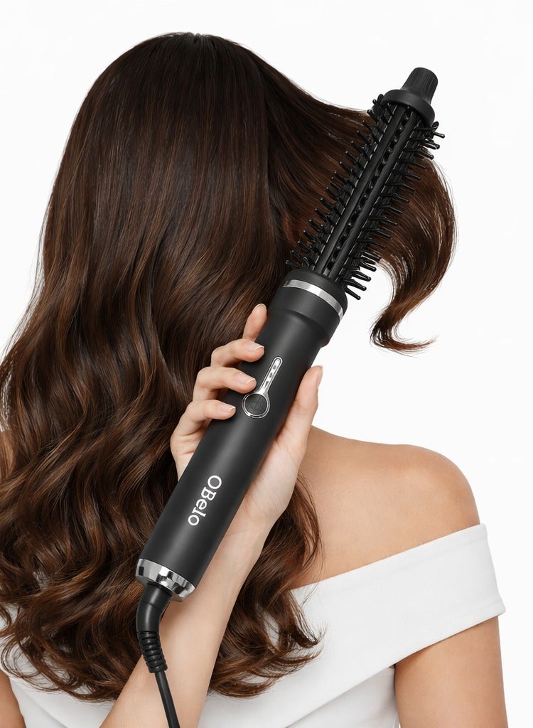 اوبيلو فرشاة حرارية احترافية ونحيفة لتصفيف الشعر – تنعيم وفرد سريع بدون مجهود، خفيفة الوزن، تشغيل صامت، نتائج صالون، مناسبة لجميع أنواع الشعر - Image 2