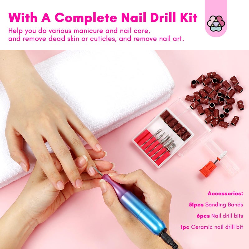SAVILAND Dip Powder Nail Kit with Drill: Starter Kit 103 Pcs Keratin Dip Nails Powder Kit 30 Colors with Dipping Powder Liquid Set with Base Top Coat Activator for Beginners All Seasons Home DIY Salon - Image 5