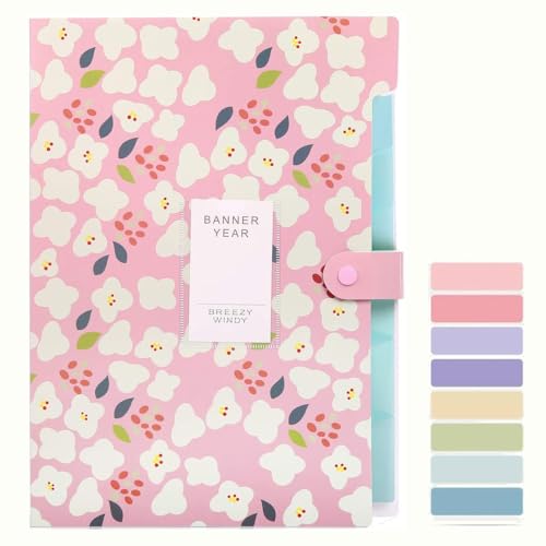 Wynhard Cute Expanding File Folder File Folders for Documents A4 File Folder Organiser Aesthetic Documents File Folder Document Organizer File Accordion File Folders Certificate File Holder Office - Image 1