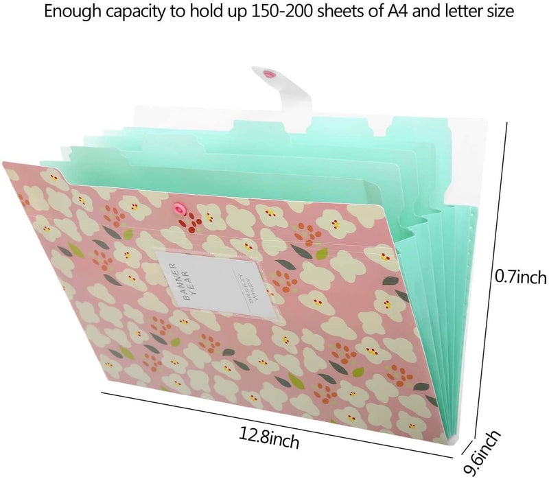 Wynhard Cute Expanding File Folder File Folders for Documents A4 File Folder Organiser Aesthetic Documents File Folder Document Organizer File Accordion File Folders Certificate File Holder Office - Image 4