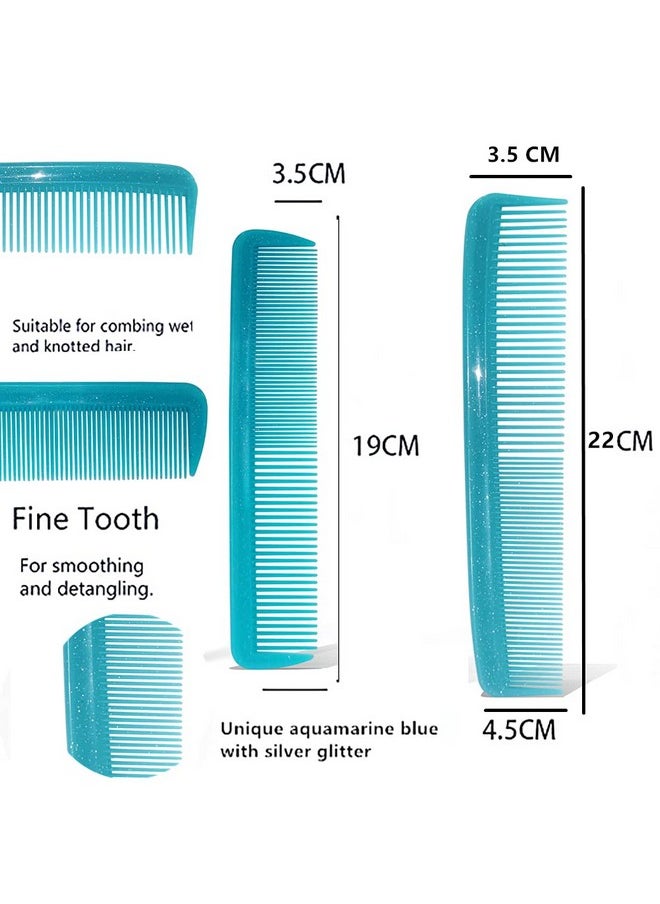 NuAngela NuAngela Styling Comb Set, Cutting Combs Clipper Rat Tail Hair Beard Comb, Wide and Fine Tooth Hair Dressing Comb For Women Men Parting Teasing, Professional Barber Comb  - Image 4