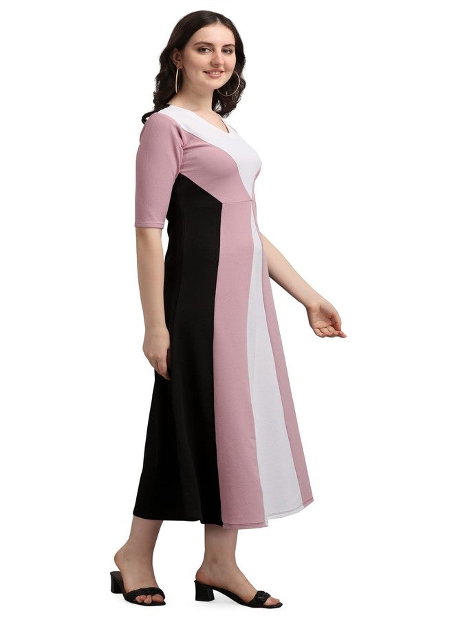 PURVAJA Women's Maxi Empire Waist Dress (Lucy-416-LV-BL-XL_Light Violet_XL) - Image 4