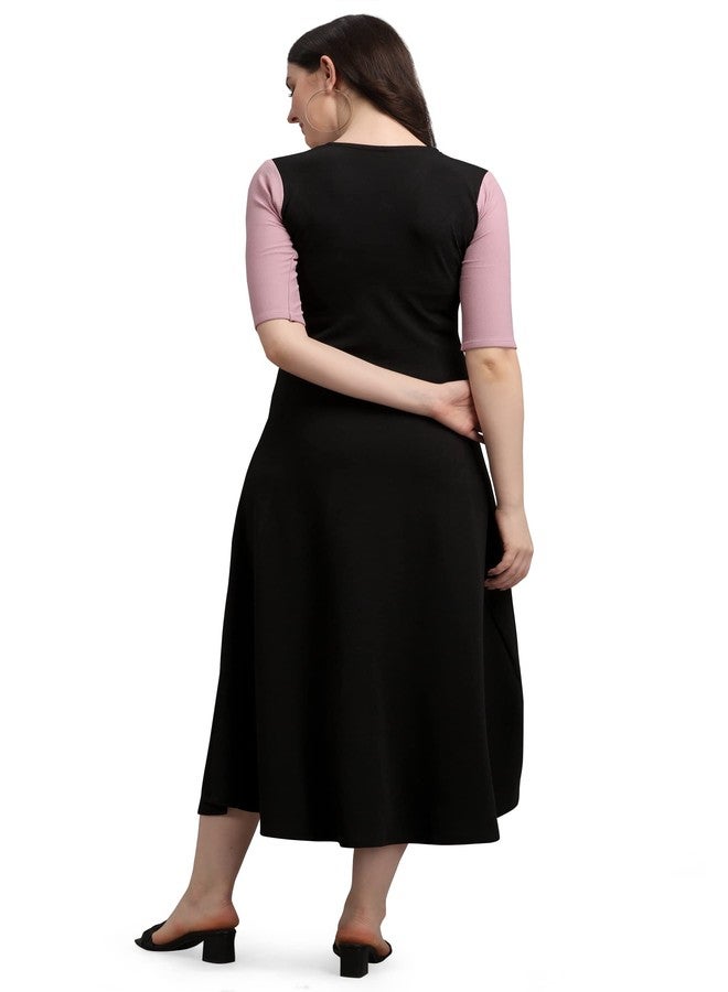 PURVAJA Women's Maxi Empire Waist Dress (Lucy-416-LV-BL-XL_Light Violet_XL) - Image 2
