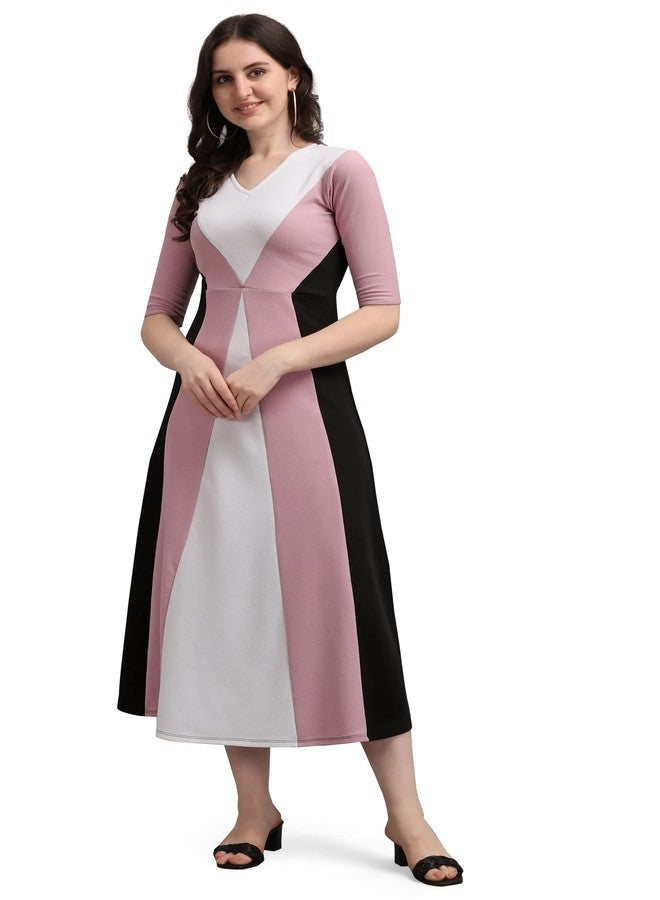PURVAJA Women's Maxi Empire Waist Dress (Lucy-416-LV-BL-XL_Light Violet_XL) - Image 5