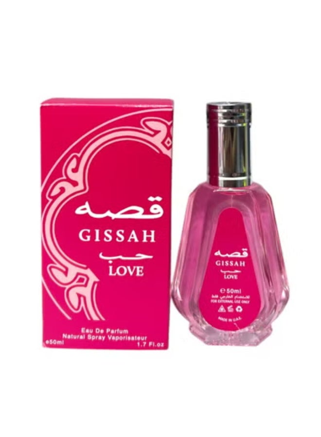 GISSAH Eau De Parfum Natural Spray Vaporisateur Love 50 ML