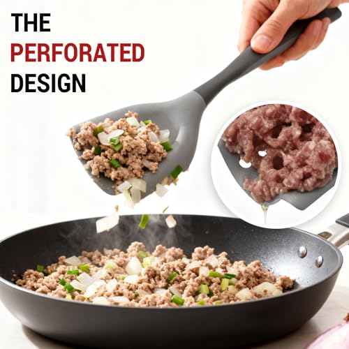 PGYARD Mincing Spatula Meat Chopper, Hamburger Grinder, Premium Heat Resistant Smasher for Ground Beef, Potato Mix Tool, Meat & Poultry Tenderizers-Black - Image 5