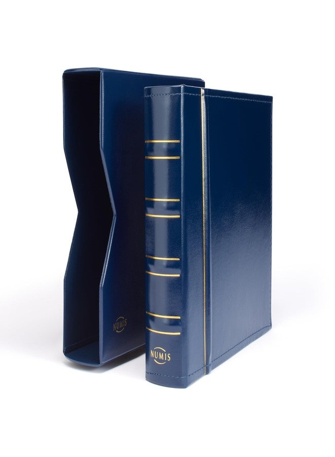 Lighthouse ألبوم العملات لوشتورم 313617 نميس، تصميم كلاسيكي مع غلاف شامل. يتضمن 5 جيوب مختلفة، أزرق - Image 3