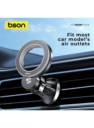 MagSafe Car Mount  Magnetic Phone Holder for Car, Air Vent Friendly Hook, Strong Magnet, One-hand Operation, 360° Rotate, for Galaxy S24 Ultra/iPhone 15 Pro Max/MagSafe Case - view 2