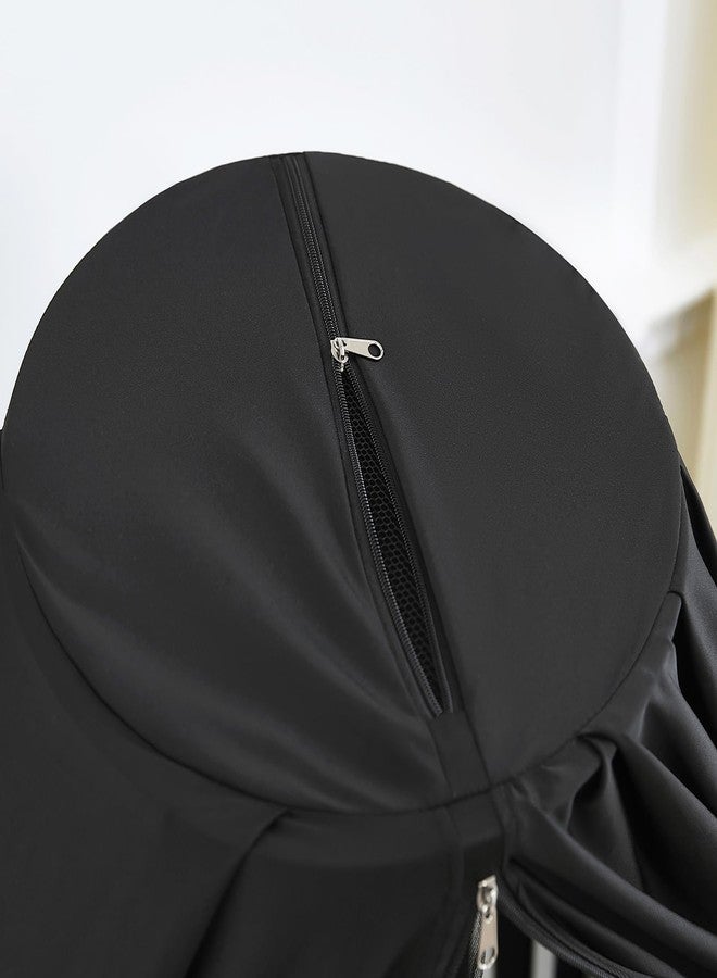 Mengersi Blackout Sleep Tent Crib Tent with Canopy Frame for Toddlers,Crib and Pack N Play Bed Blackout Cover Baby Sleep Tent,Travel Tent Canopy Portable Privacy Tent (Black) - Image 3