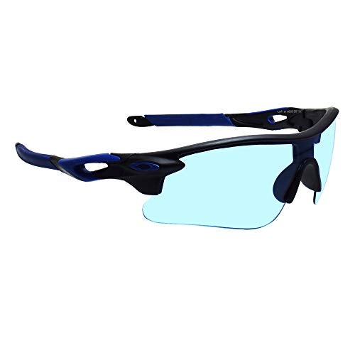 Peter Jones Blue Sports Sunglasses for Driving, Biking, Cycling with HD Night Vision Lenses (ND-M007-BL) - Image 3