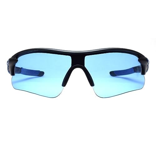 Peter Jones Blue Sports Sunglasses for Driving, Biking, Cycling with HD Night Vision Lenses (ND-M007-BL) - Image 1