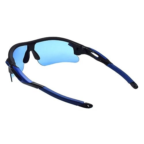 Peter Jones Blue Sports Sunglasses for Driving, Biking, Cycling with HD Night Vision Lenses (ND-M007-BL) - Image 5