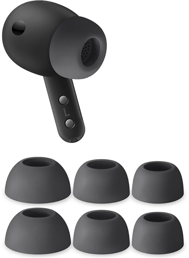 QIRG Silicone Ear Tips for Samsung Galaxy Buds 4 Pro, Replacement Eartips Earbuds Earpads (Black, S/M/L) - Image 2