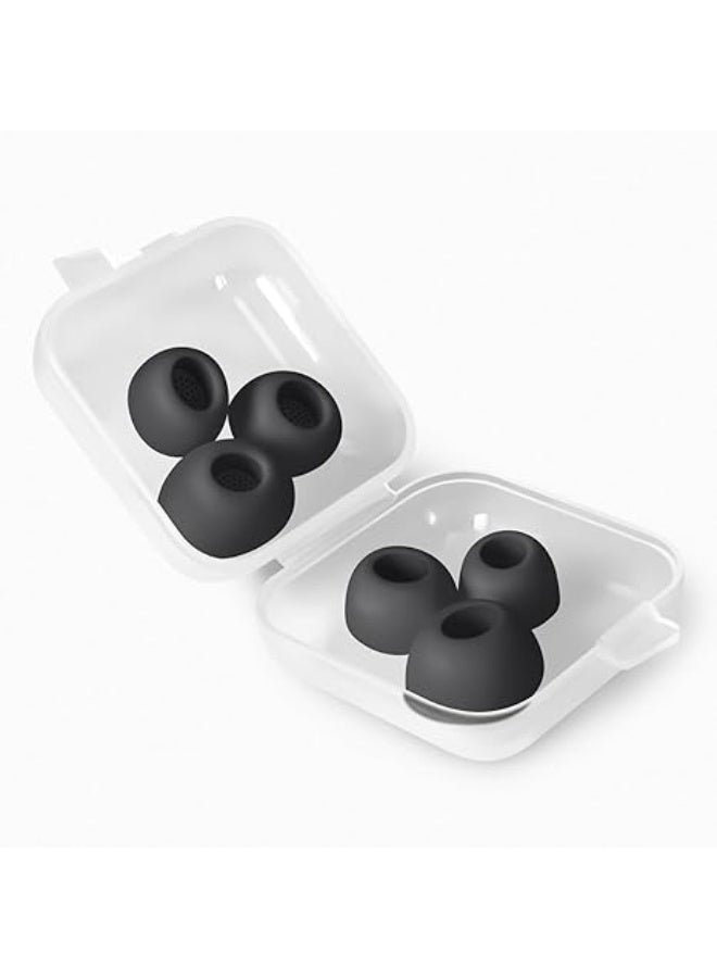 QIRG Silicone Ear Tips for Samsung Galaxy Buds 4 Pro, Replacement Eartips Earbuds Earpads (Black, S/M/L) - Image 4