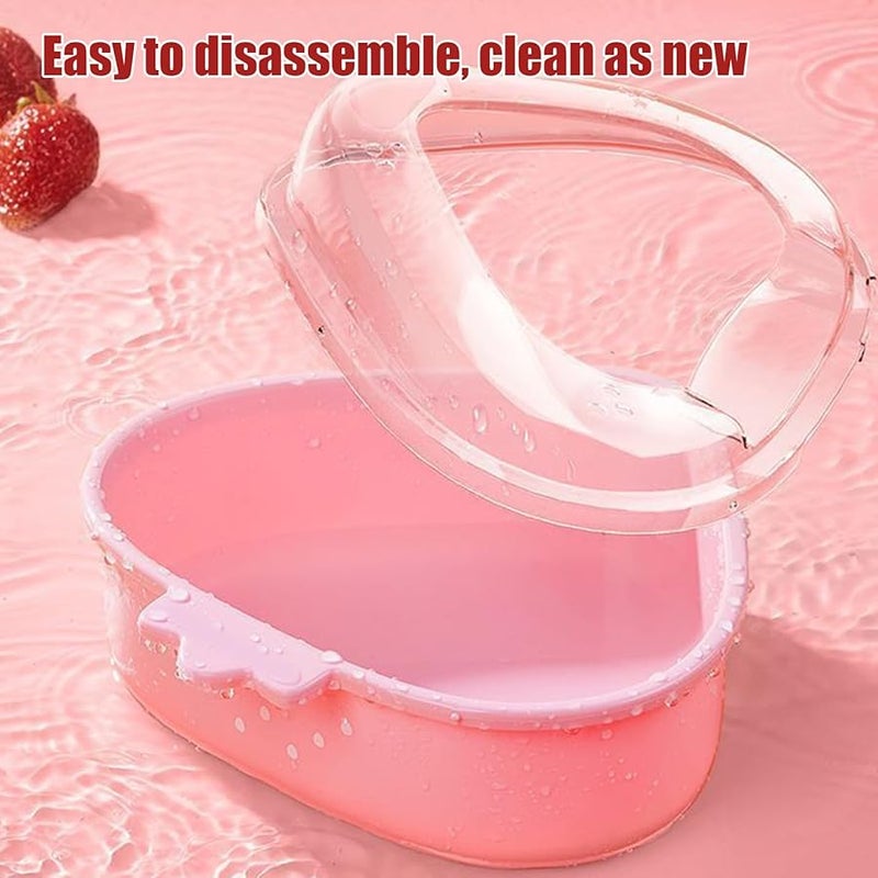 حاوية استحمام كبيرة شفافة للهامستر بحجم 12 بوصة متعددة الوظائف للعناية والاختباء واللعب - Image 5