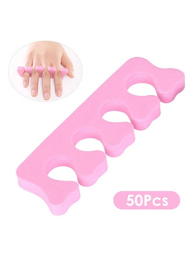 50 PCS Sponge Nail Art Toes Separators Fingers Foots Manicure Pedicure Finger Spacers Soft Toe Dividers/Interdigital Cotton for Women And Girl(Pink) - pzsku/Z12AB726F8758C2253DE2Z/45/_/1705395138/71e01d82-12af-46b5-bc75-a1c3820222e1