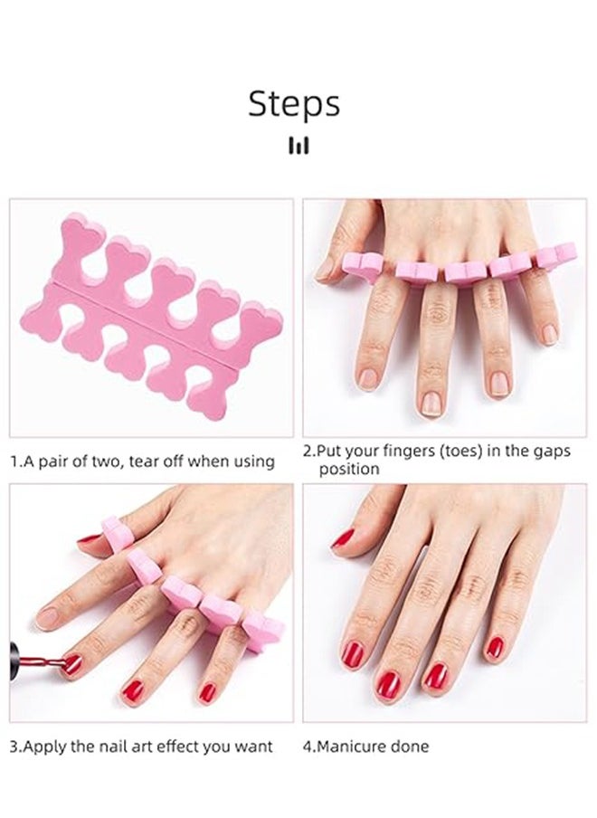 50 PCS Sponge Nail Art Toes Separators Fingers Foots Manicure Pedicure Finger Spacers Soft Toe Dividers/Interdigital Cotton for Women And Girl(Pink) - pzsku/Z12AB726F8758C2253DE2Z/45/_/1705395647/cdb61e4e-6719-4711-b9e1-632debf0532a