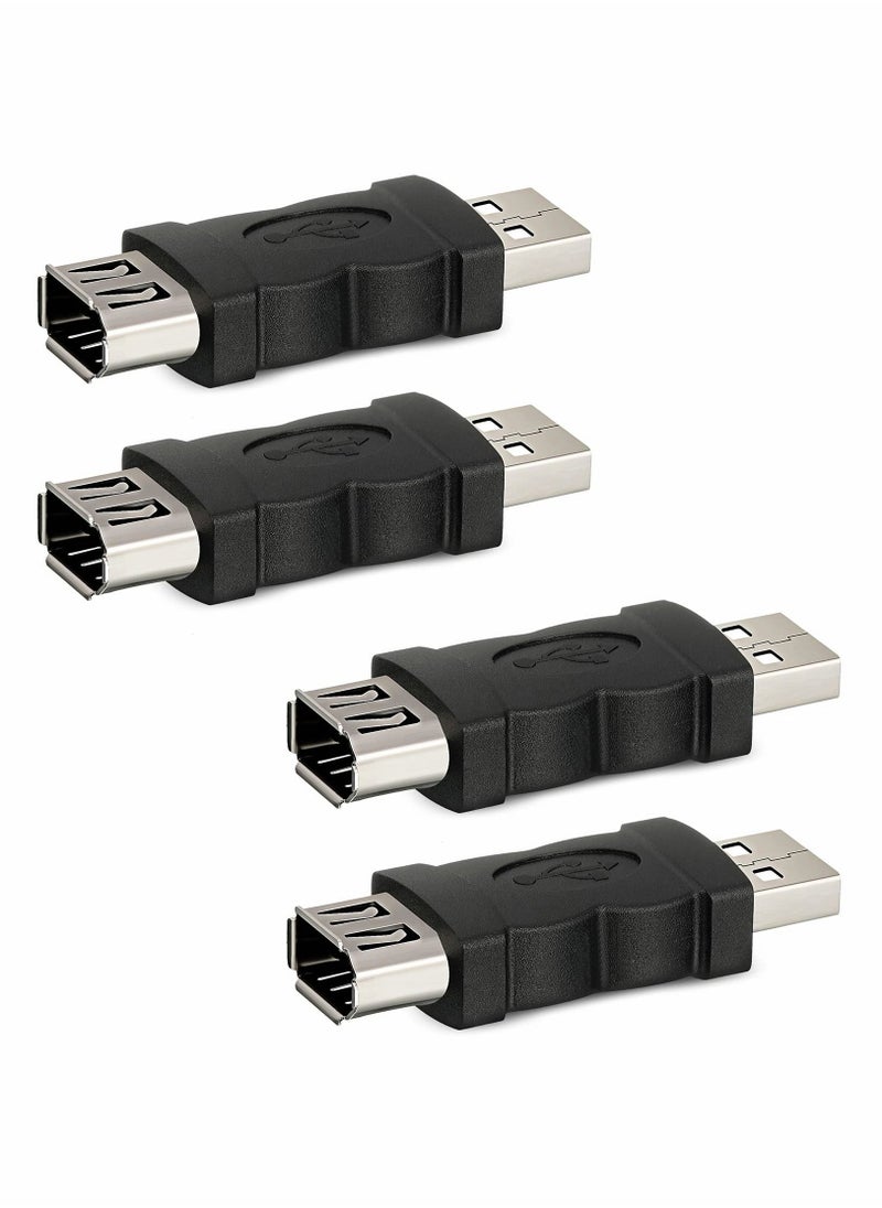 Y&D Firewire IEEE 1394 6 Pin USB Adapter Female F to M Male Cable Converter, 2.0 for Printer, Digital Camera, 4 pcs  - Image 1