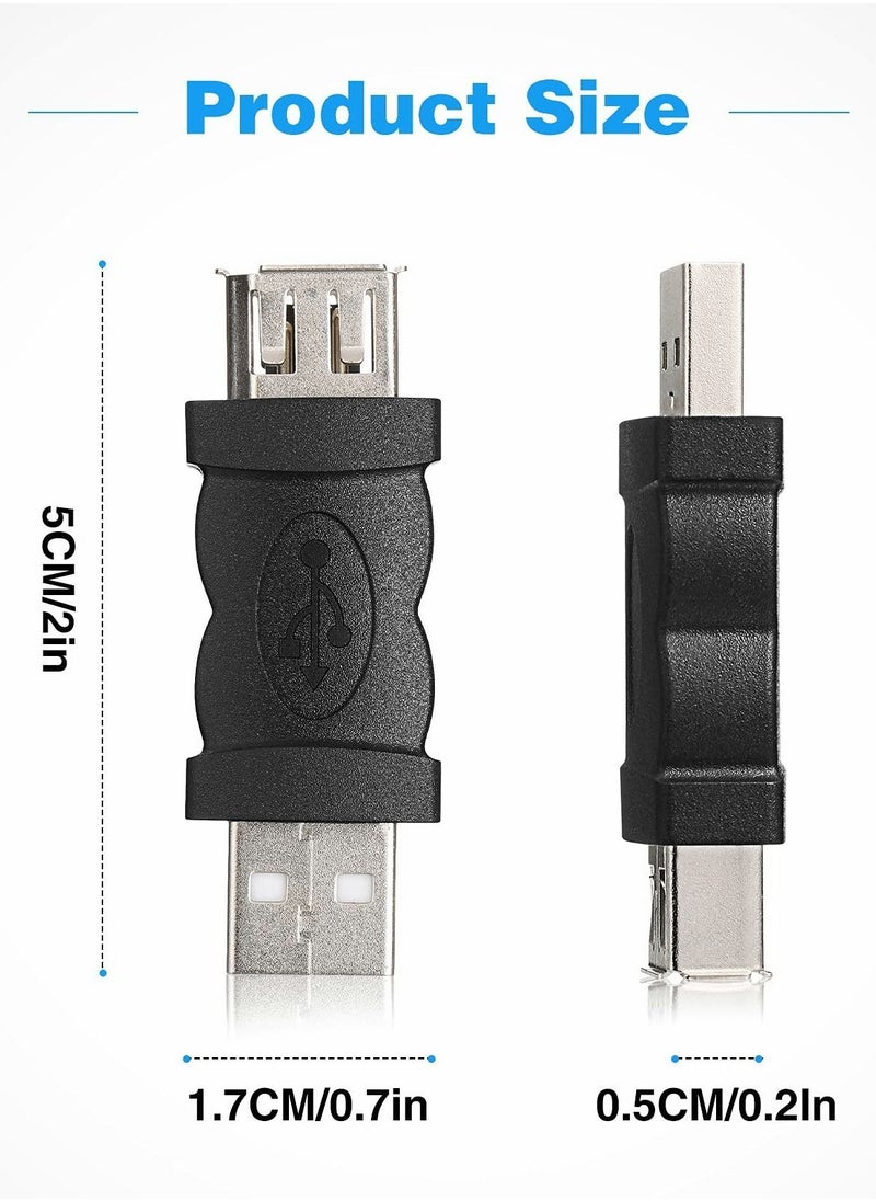 Y&D Firewire IEEE 1394 6 Pin USB Adapter Female F to M Male Cable Converter, 2.0 for Printer, Digital Camera, 4 pcs  - Image 3