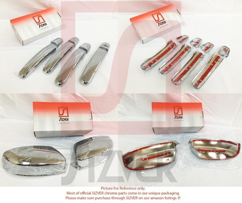 S SIZVER Sizver Triple Chrome Door Mirror Covers Compatible With 2011-2020 Sienna Tacoma Highlander - Image 2