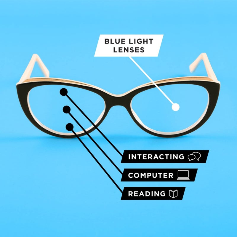 Foster Grant Women S Mckay Glasses E.readers™ Blue Light Reading, Brown, 48mm US - Image 3