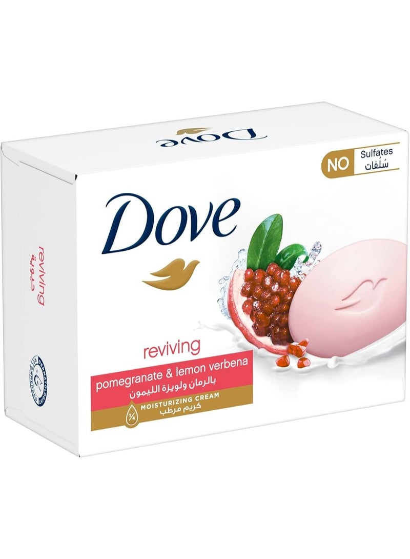 دوف لوح صابون برائحة الرمان منعش ومغذي للبشرة وبـ¼ كريم مرطب من دوف، 90 جرام - Image 1