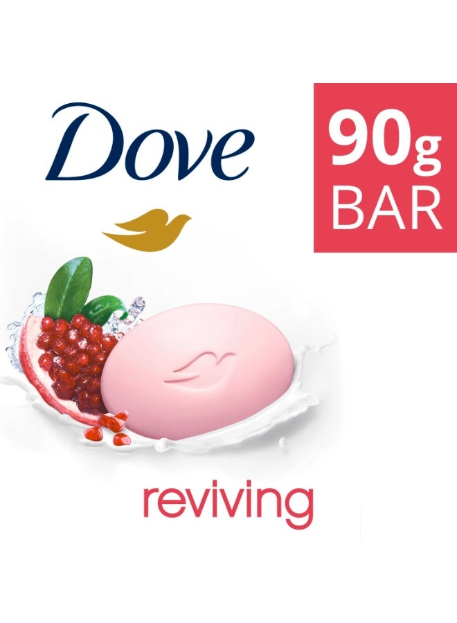 دوف لوح صابون برائحة الرمان منعش ومغذي للبشرة وبـ¼ كريم مرطب من دوف، 90 جرام - Image 2