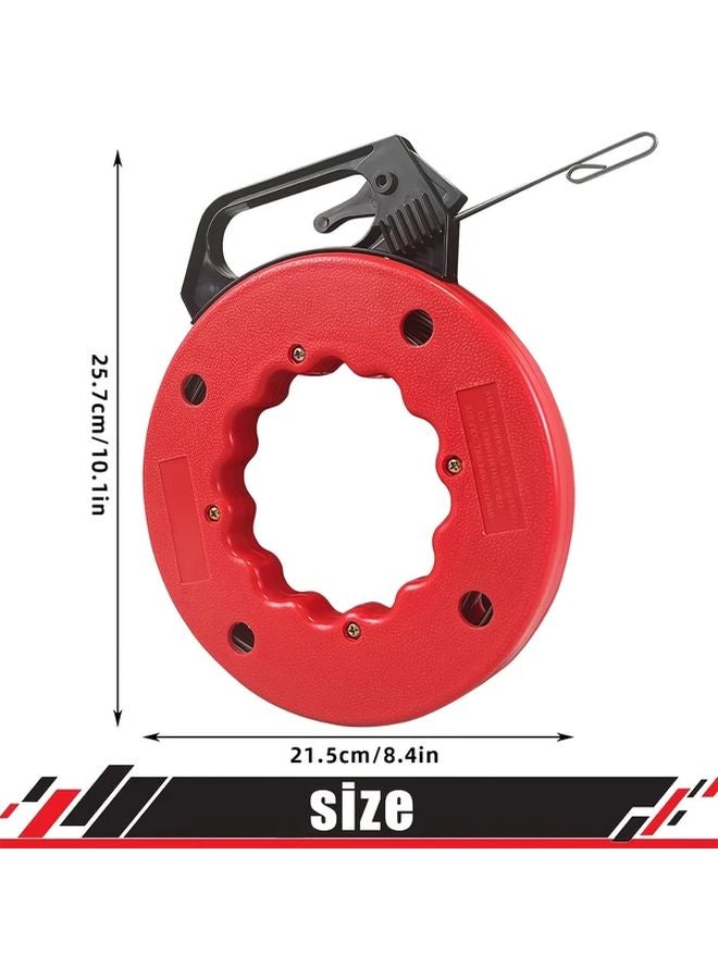 50ft Fish Tape Wire Puller Flexible Steel Cable Fishing Tool For Walls Electrical Conduit - Image 3