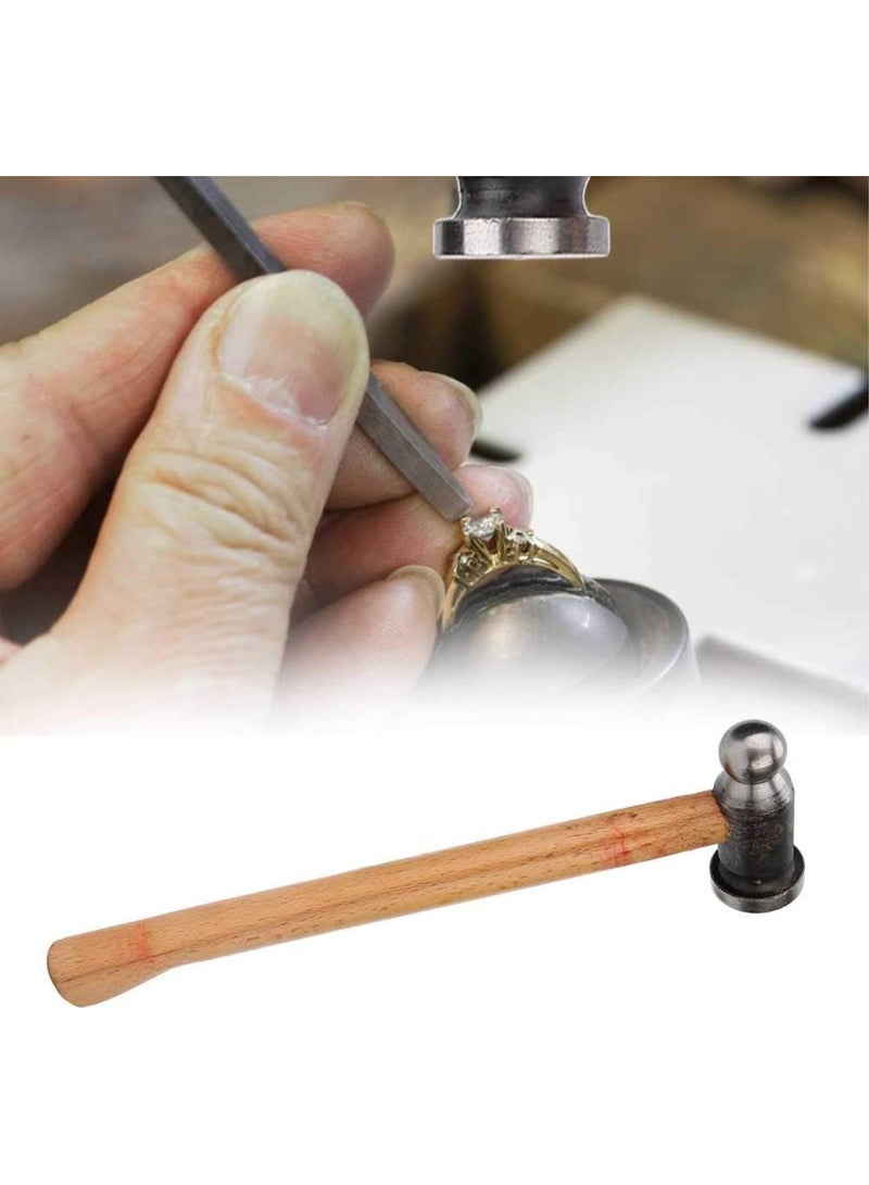 GGOOT Jewelry Mini Hammer 10 Inch, Round Hammer Jewelry Making Supplies Tools Hammer Hardware Tool Household Hammer for Leathercraft - Image 1