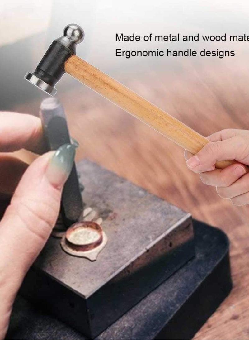 GGOOT Jewelry Mini Hammer 10 Inch, Round Hammer Jewelry Making Supplies Tools Hammer Hardware Tool Household Hammer for Leathercraft - Image 2