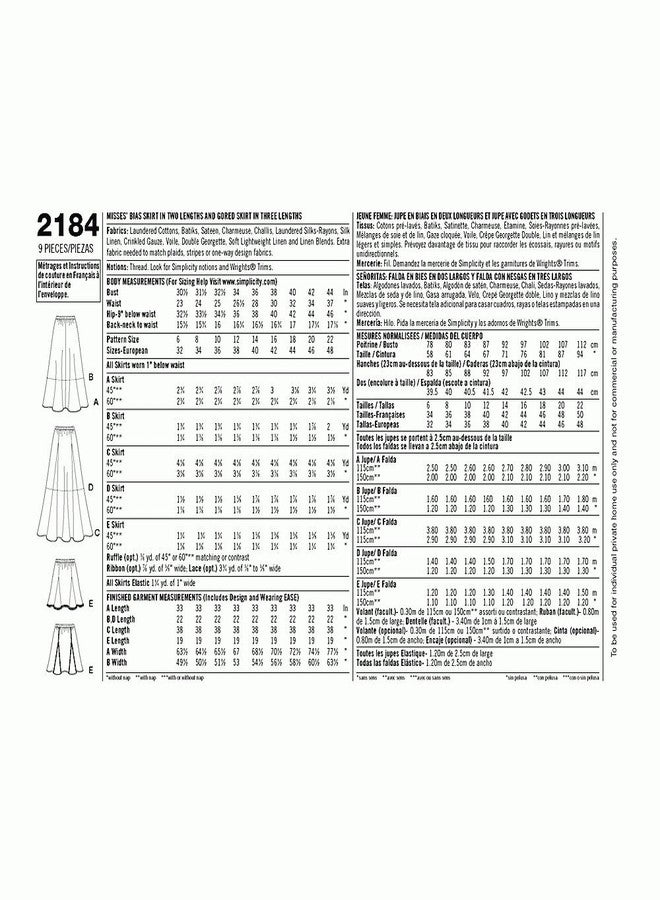 Simplicity Learn to Sew Women's Skirt Sewing Pattern, Sizes 6-14 - Image 2