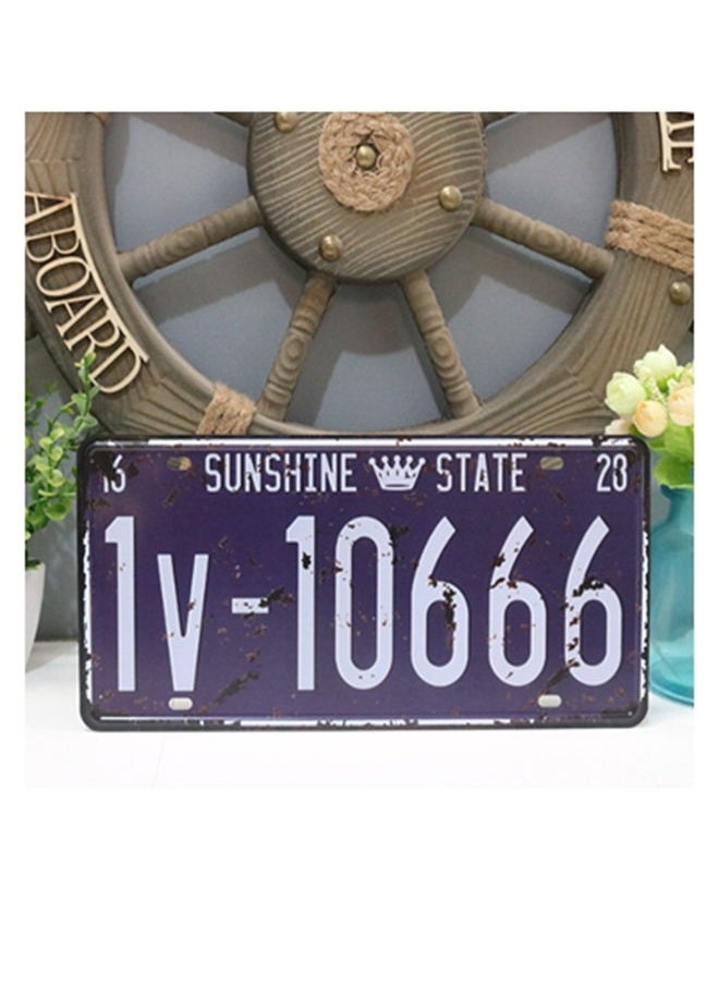 Generic Vintage Design Car Metal License Plate, 1V-10666 License Plate, Durable Chandelier for Living Room for Wall Decor  - Image 1
