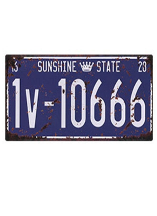 Generic Vintage Design Car Metal License Plate, 1V-10666 License Plate, Durable Chandelier for Living Room for Wall Decor  - Image 2