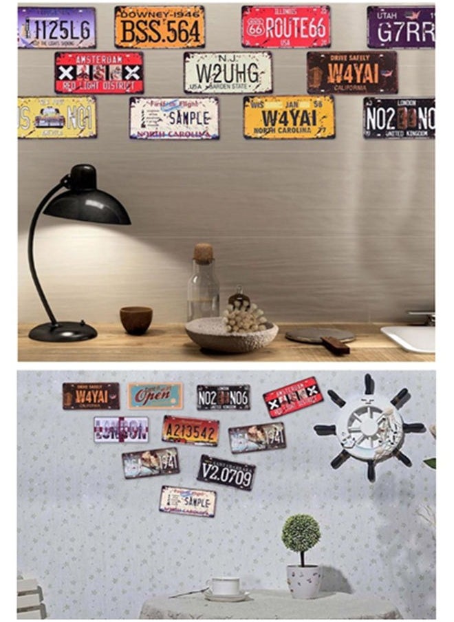 Generic Vintage Design Car Metal License Plate, 1V-10666 License Plate, Durable Chandelier for Living Room for Wall Decor  - Image 5