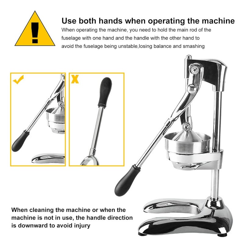 HAIBING Hand Press Juicer Household Galvanized Stainless Steel Color Fruit Juicer For Kitchen - Image 4