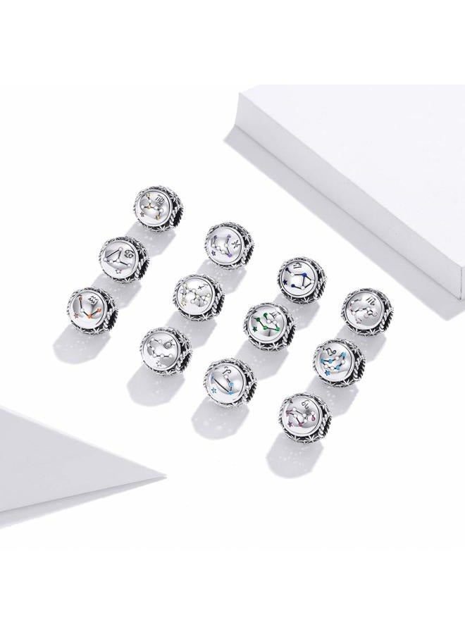 LAMOONY Virgo Constellation Charm 925 Sterling Silver Birthstone Charm Anniversary Charm Love Charm Lucky Charm for Pandora Charm Bracelet (Virgo （8.23-9.22）) - Image 5