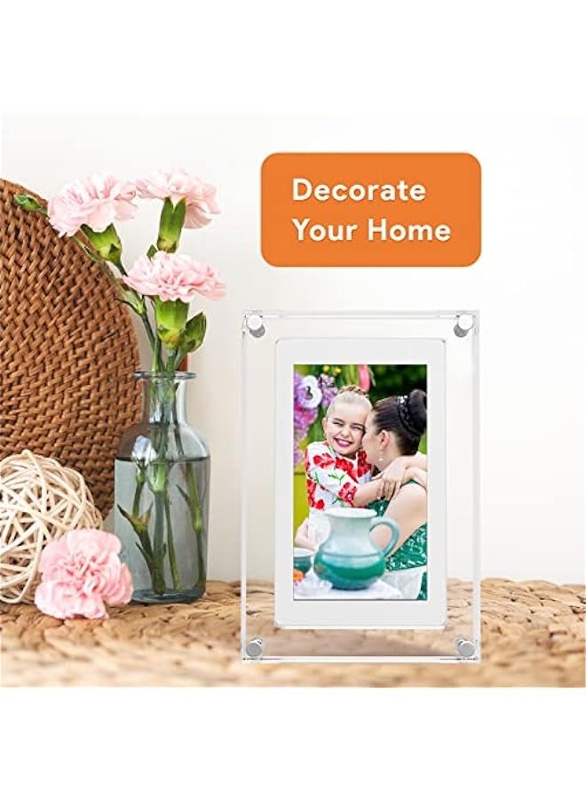 ANKOVO 5 Inch Digital Picture Frame, Acrylic Video Frame, 4GB Memory, 1200mAh Built-in Battery, Perfect for Home Decor and Heartfelt Gifts - Image 3