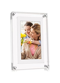 ANKOVO 5 Inch Digital Picture Frame, Acrylic Video Frame, 1GB Memory, 1000mAh Built-in Battery, Perfect for Home Decor and Heartfelt Gifts  - Image 1