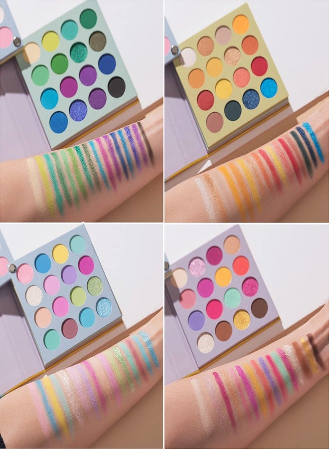 MYUANGO Makeup Palette Eyeshadow for Full Face, Color Twist 64 Pigmented Colors Eye Shadow for Eyes, Vegan Matte Shimmer Glitter Colorful 4 Tones in 1 - Image 4