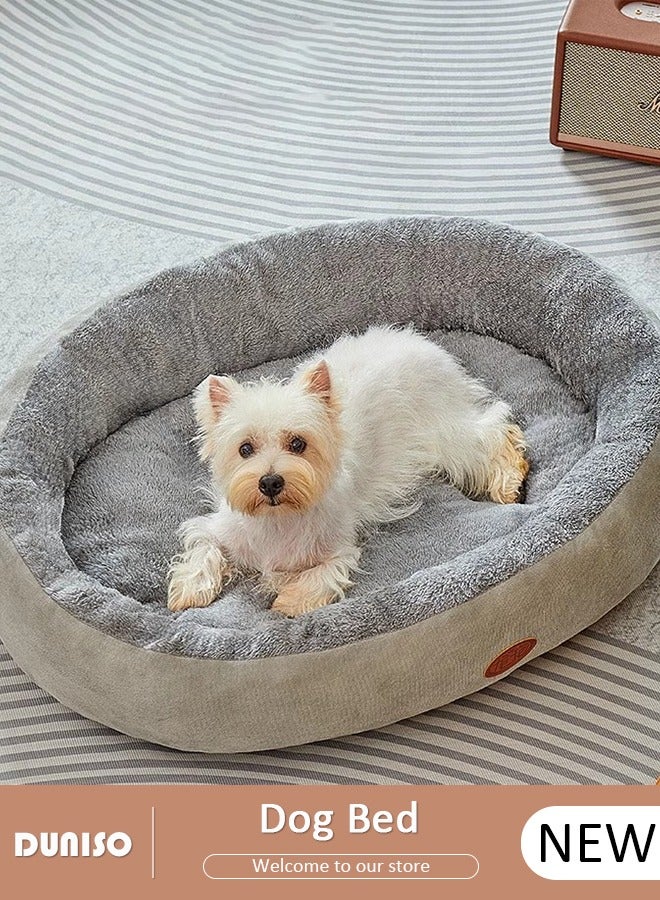 DUNISO Dog Bed, Non-Slip Pet Sofa Lounger Puppy Couch Removable Machine Washable Cover Cushion Big Cat Kennel Cot, Medium Large Adult Dogs Kitten Sleeping Mattress - Image 1