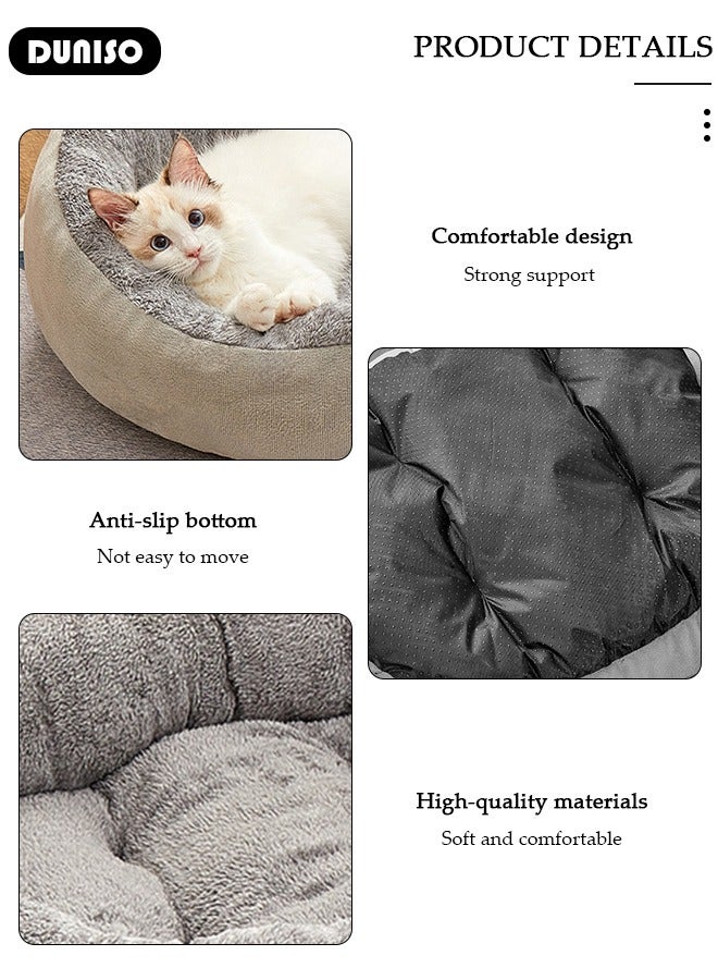 DUNISO Dog Bed, Non-Slip Pet Sofa Lounger Puppy Couch Removable Machine Washable Cover Cushion Big Cat Kennel Cot, Medium Large Adult Dogs Kitten Sleeping Mattress - Image 3