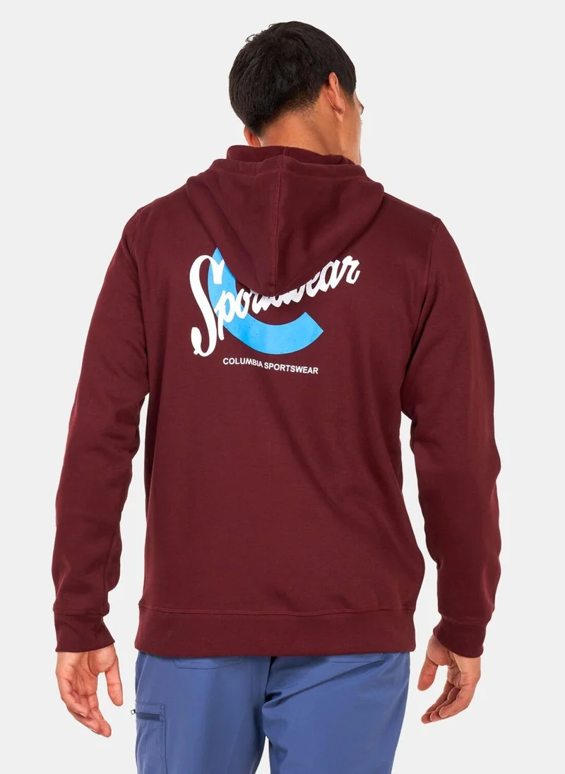 Columbia Men's Logo Full-Zip Fleece Hoodie