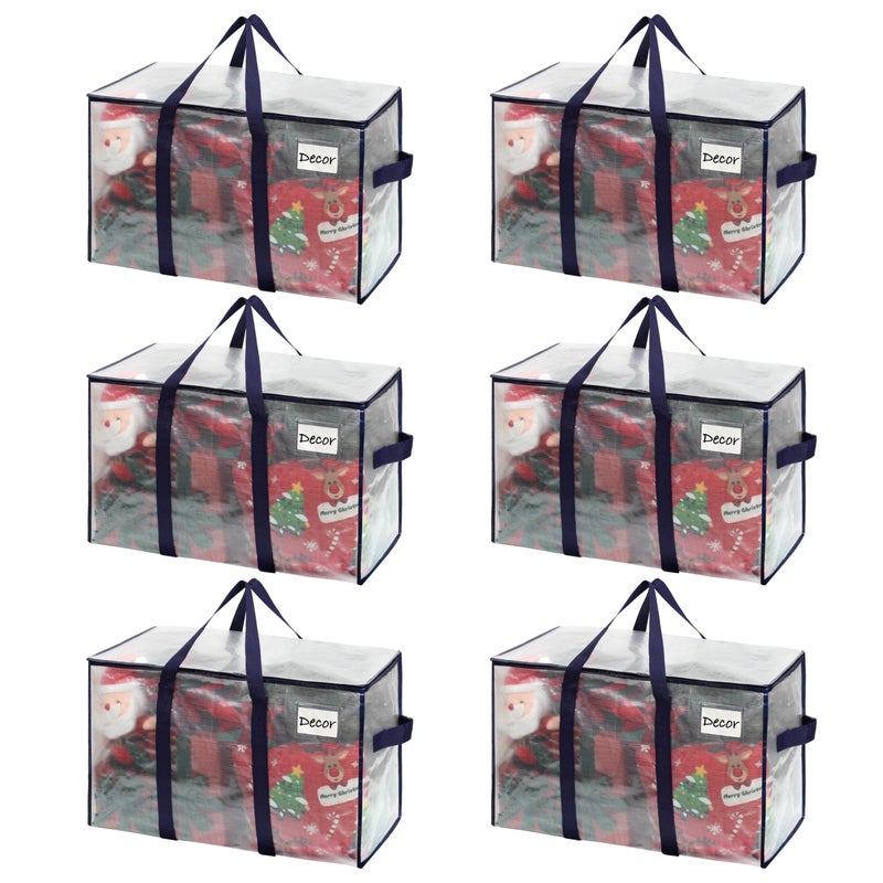 VENO 6 Pack Heavy Duty Moving Bags Extra Large Storage Bags with Reinforced Handles Strong Zippers Foldable Reusable Moving Box Alternative for Clothes Dorm Storage - Image 2