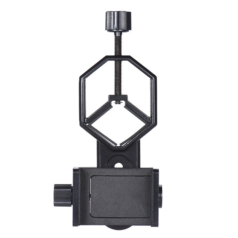 Metal Telescope Mount Adapter Bracket with Adjuatable Smartphone Cell Phone Holder Clip for Binocular Monocular Spotting Scope Microscope for iPhone 7Plus/ 7/ 6s/ 6Plus - Image 2