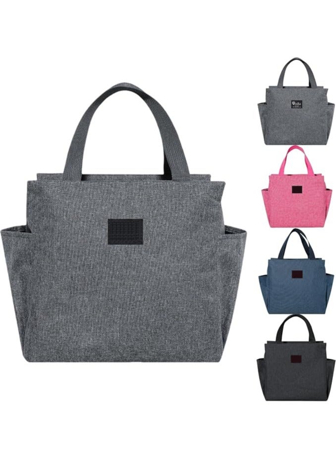 Beauenty Lunch Box Insulated Lunch Bag Tote Bag for Adult,Men,Women，Reusable Leakproof Handbags Case for Work Office School Picnic Travel (Grey) - Image 1