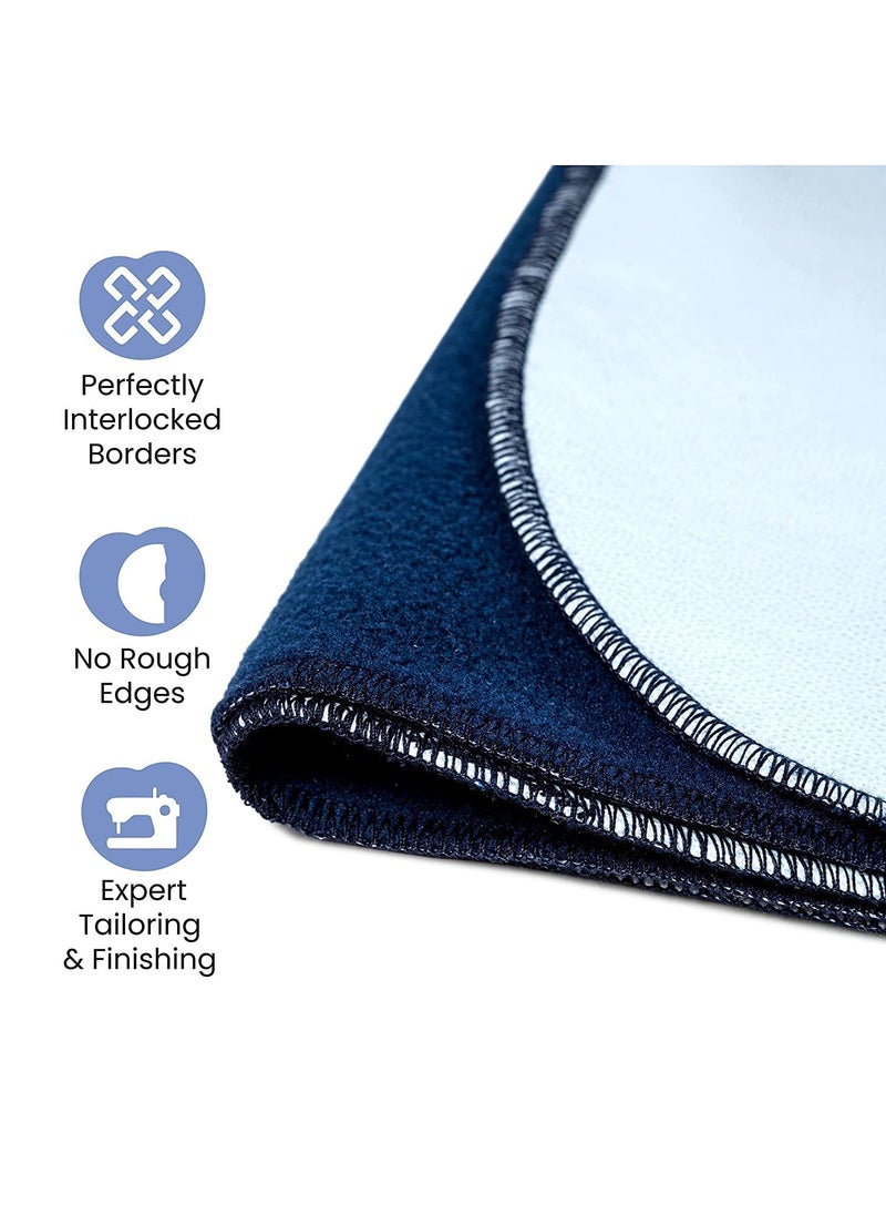 ATOOTFUSION Baby Dry Sheet Water Resistant Bed Protector Washable Waterproof Mattress Protector Urine Bedwetting Reusable Mat for Toddler Underpad Sheet for Incontinence Medium 39x28 Royal Blue  - Image 2